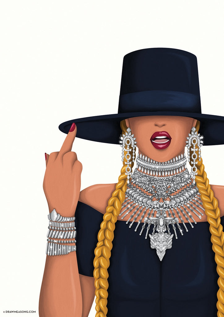 Queen B Formation Art Print - Draw Me a Song