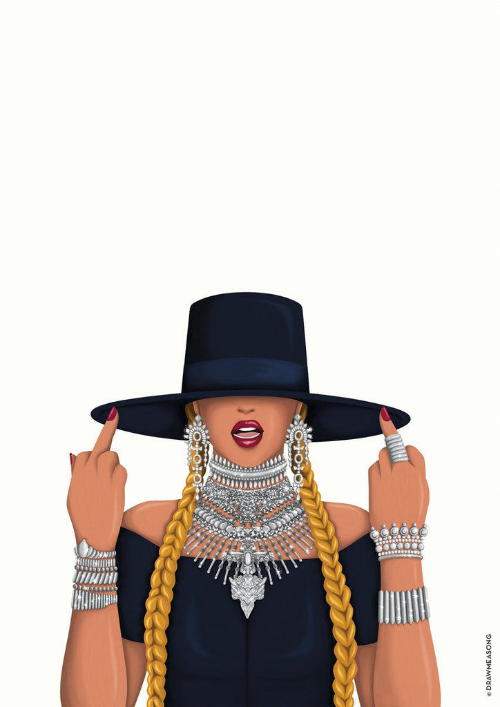 Queen B Formation Art Print - Draw Me a Song