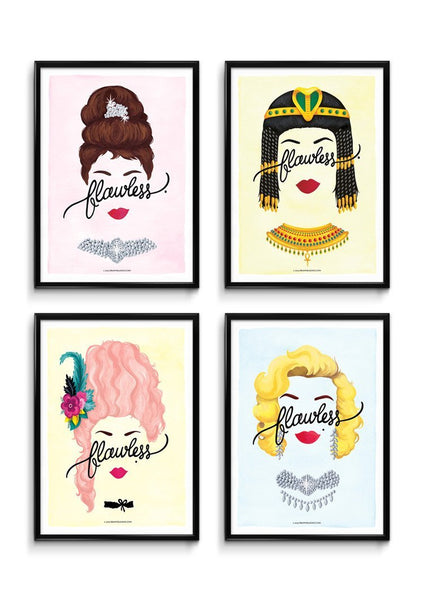 Set of 4 'Flawless' Prints - Draw Me a Song