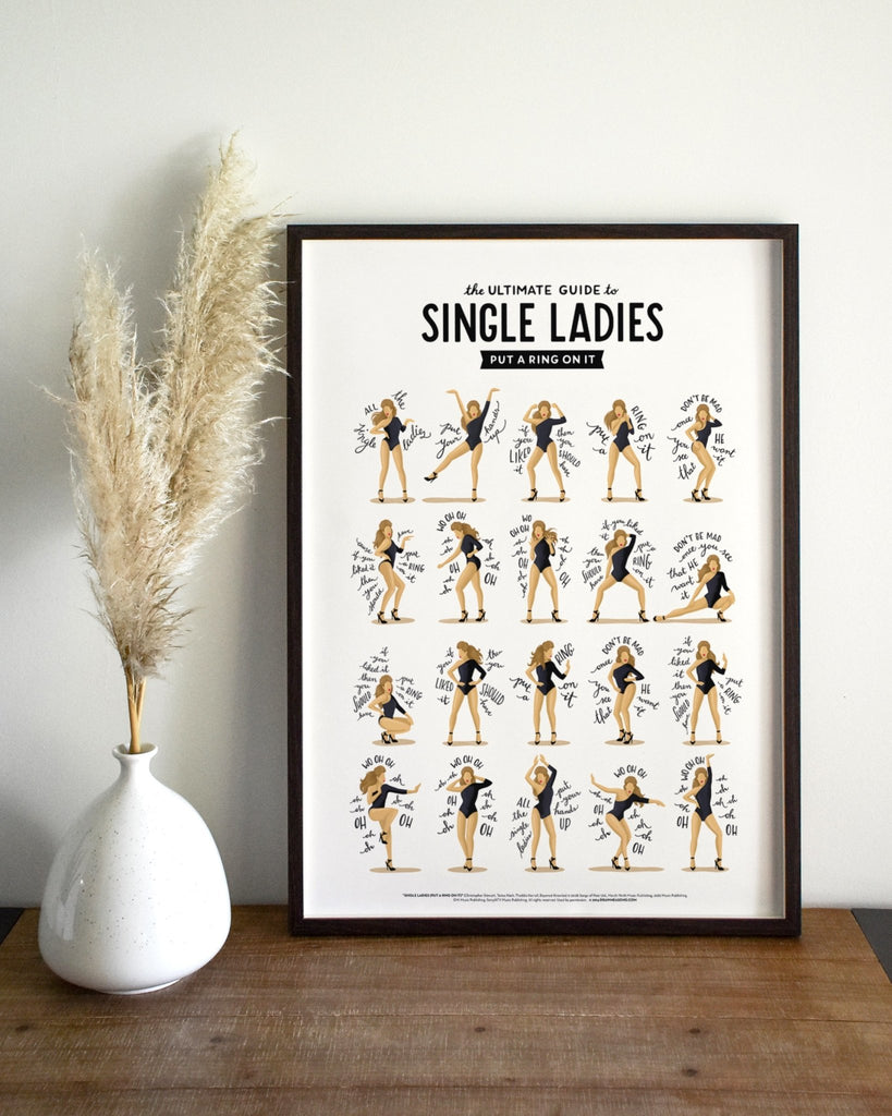 Single Ladies Art Print - Draw Me a Song