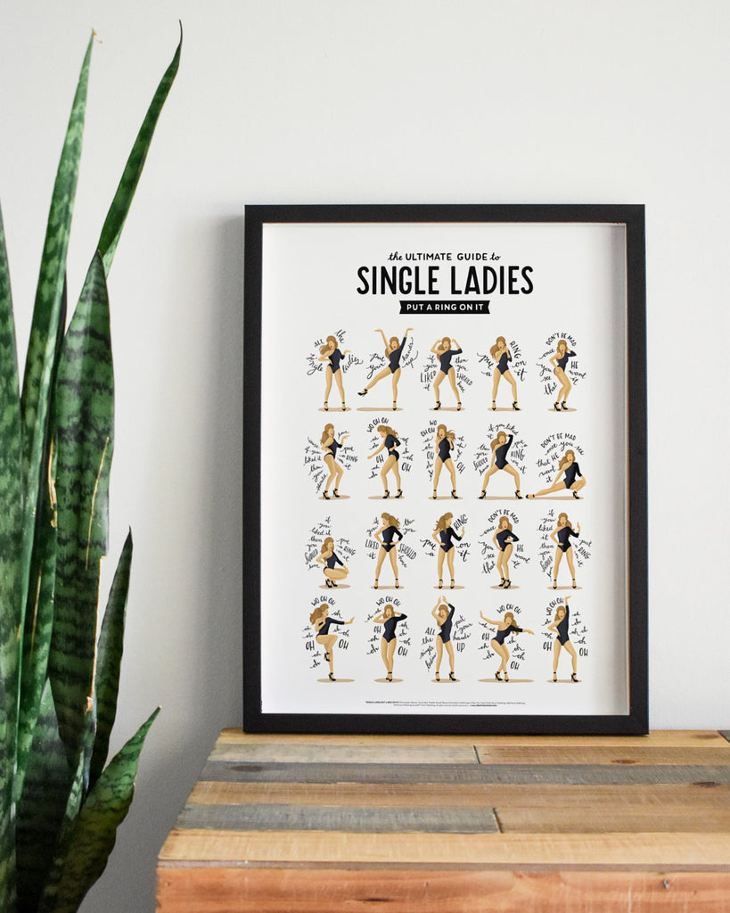Single Ladies Framed Print - Draw Me a Song