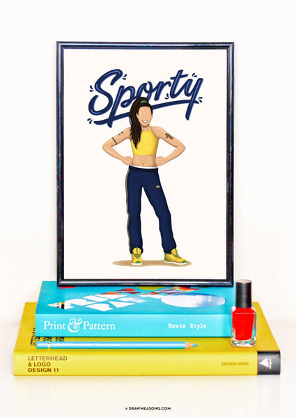 Sporty Spice Art Print - Draw Me a Song