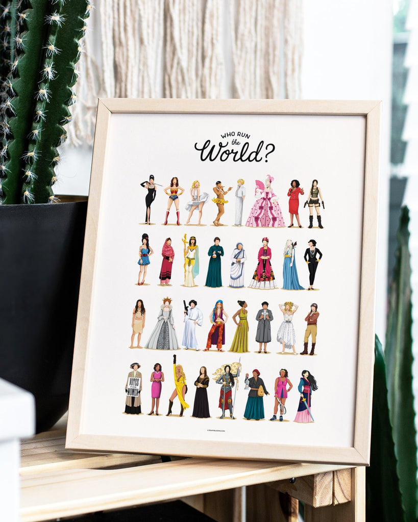 Who Run the World Iconic Women Poster