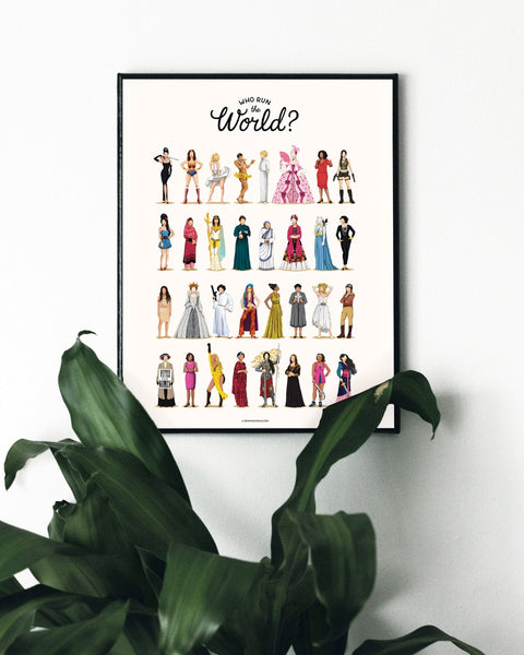 Who Run the World Framed Print - Draw Me a Song