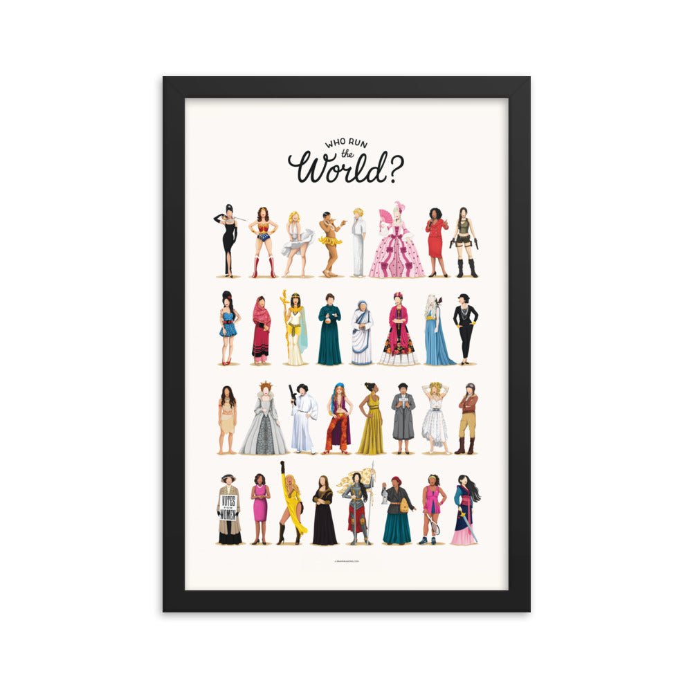 Who Run the World Framed Print - Draw Me a Song