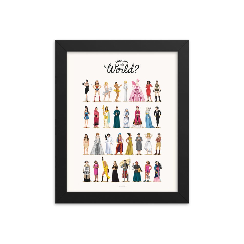 Who Run the World Framed Print - Draw Me a Song