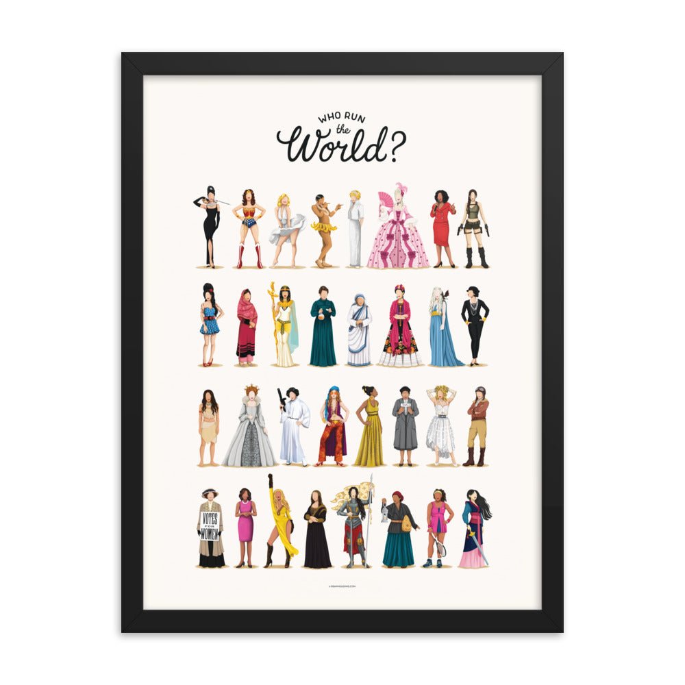 Who Run the World Framed Print - Draw Me a Song