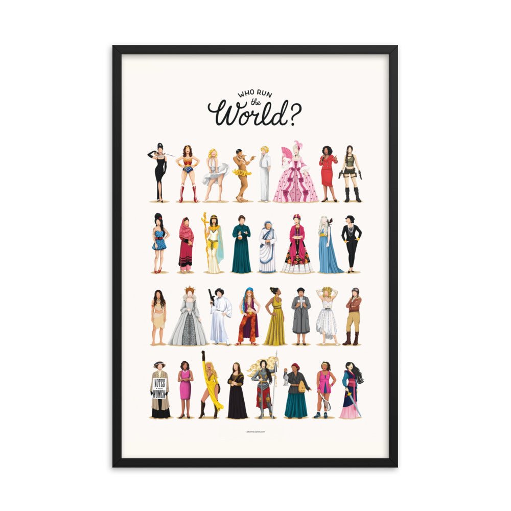 Who Run the World Framed Print - Draw Me a Song