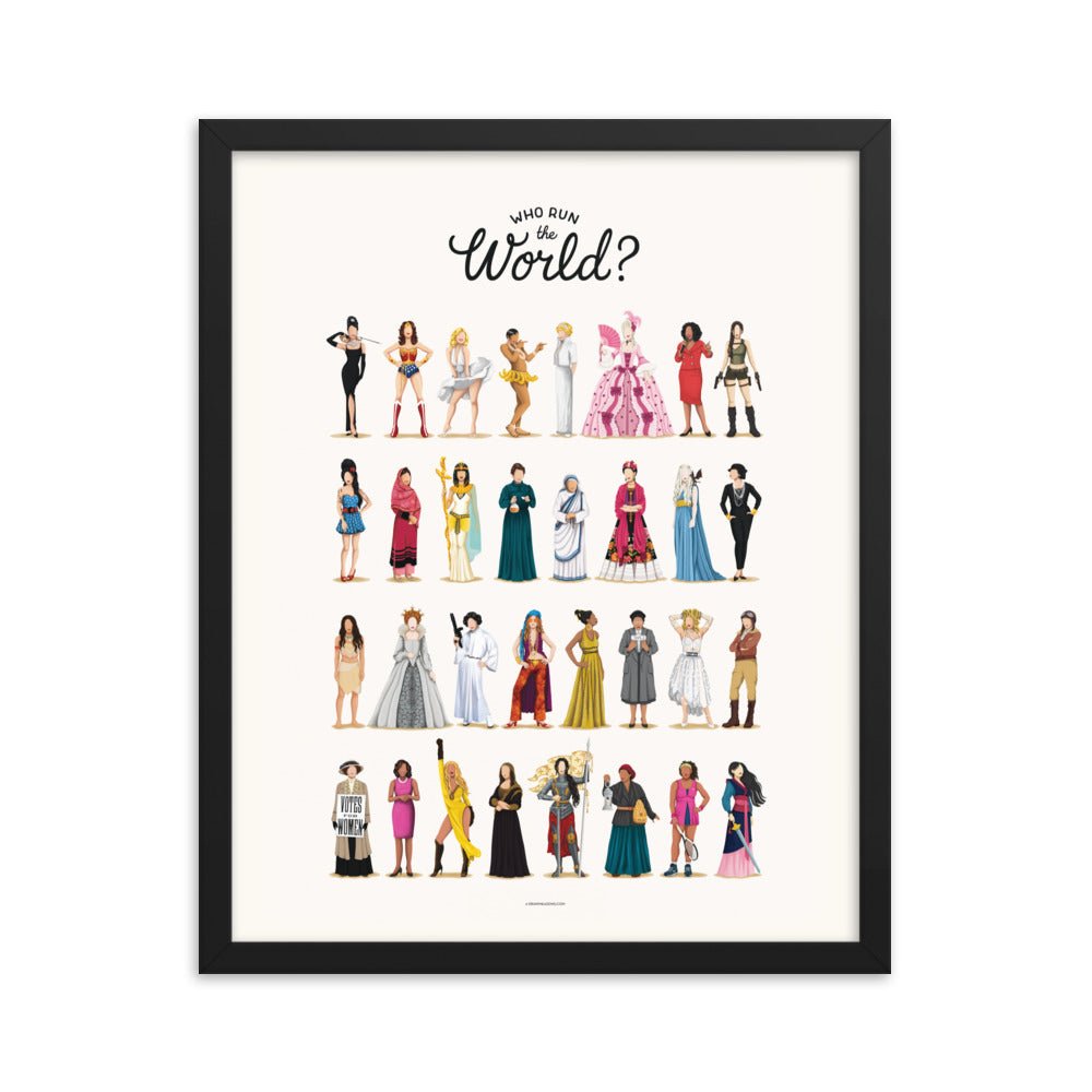 Who Run the World Framed Print - Draw Me a Song