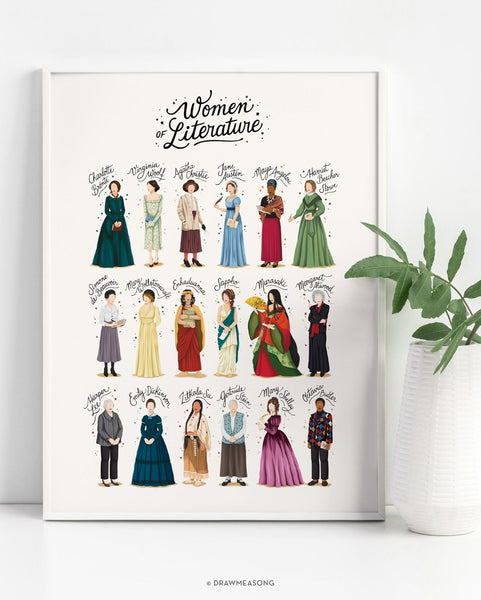 Women of Literature Digital Art Print (Printable) - Draw Me a Song