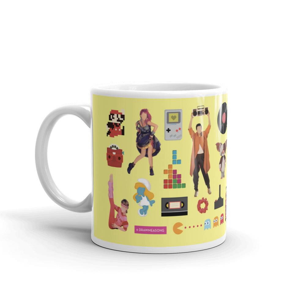 Acceptable in the 80's Mug (Yellow) - Draw Me a Song
