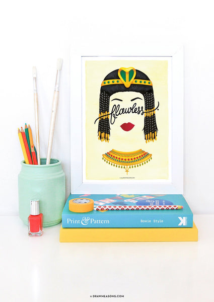 Flawless 'Cleopatra' Art Print - Draw Me a Song