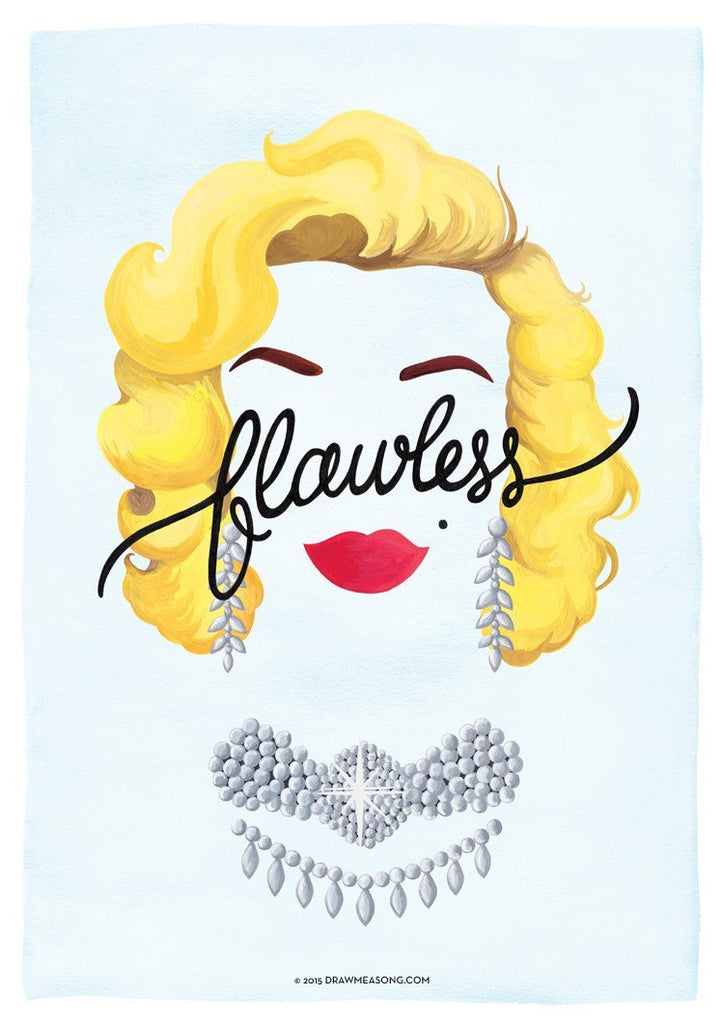 Flawless 'Marilyn' Art Print - Draw Me a Song