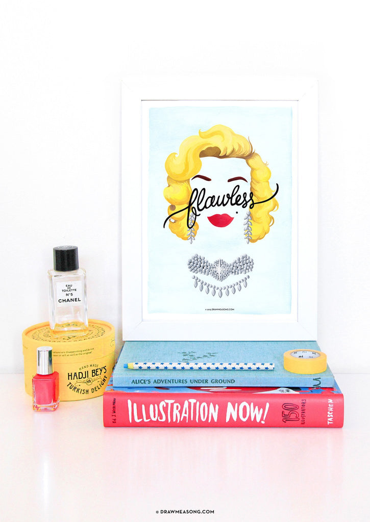 Flawless 'Marilyn' Art Print - Draw Me a Song