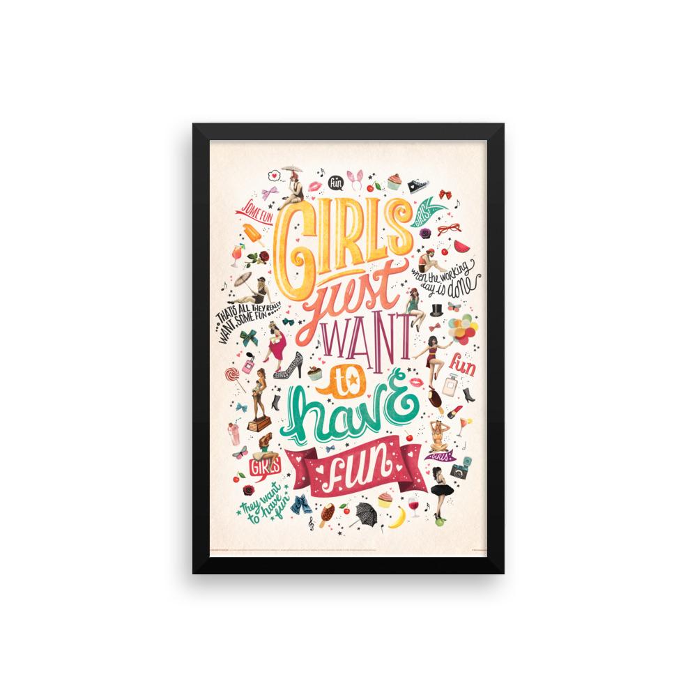 FRAMED Girls Just Want to Have Fun Print - Draw Me a Song