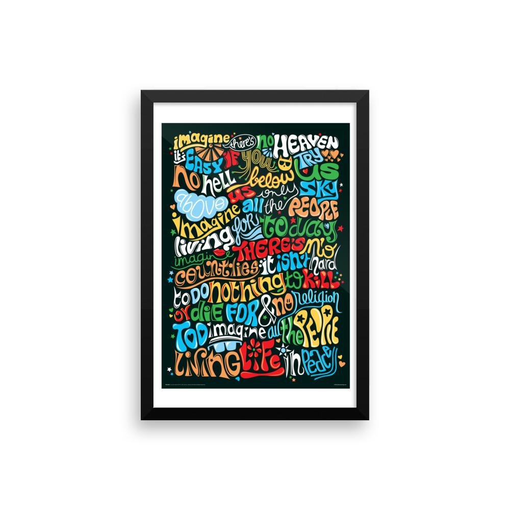FRAMED Imagine Psychedelic Print - Draw Me a Song