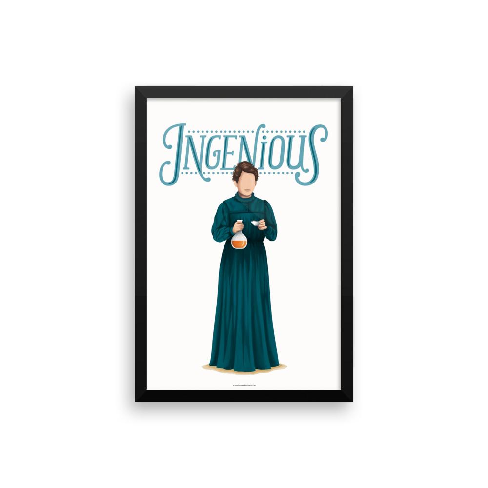 FRAMED Marie Curie Ingenious Art Print - Draw Me a Song