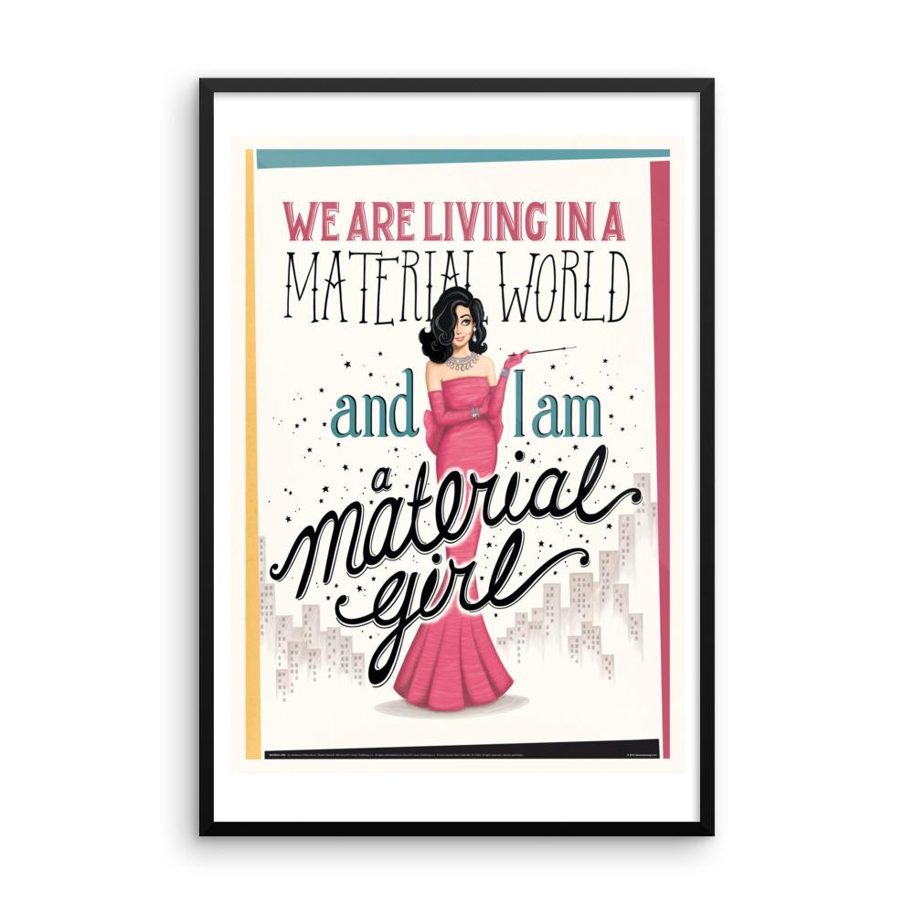 FRAMED Material Girl Art Print - Draw Me a Song