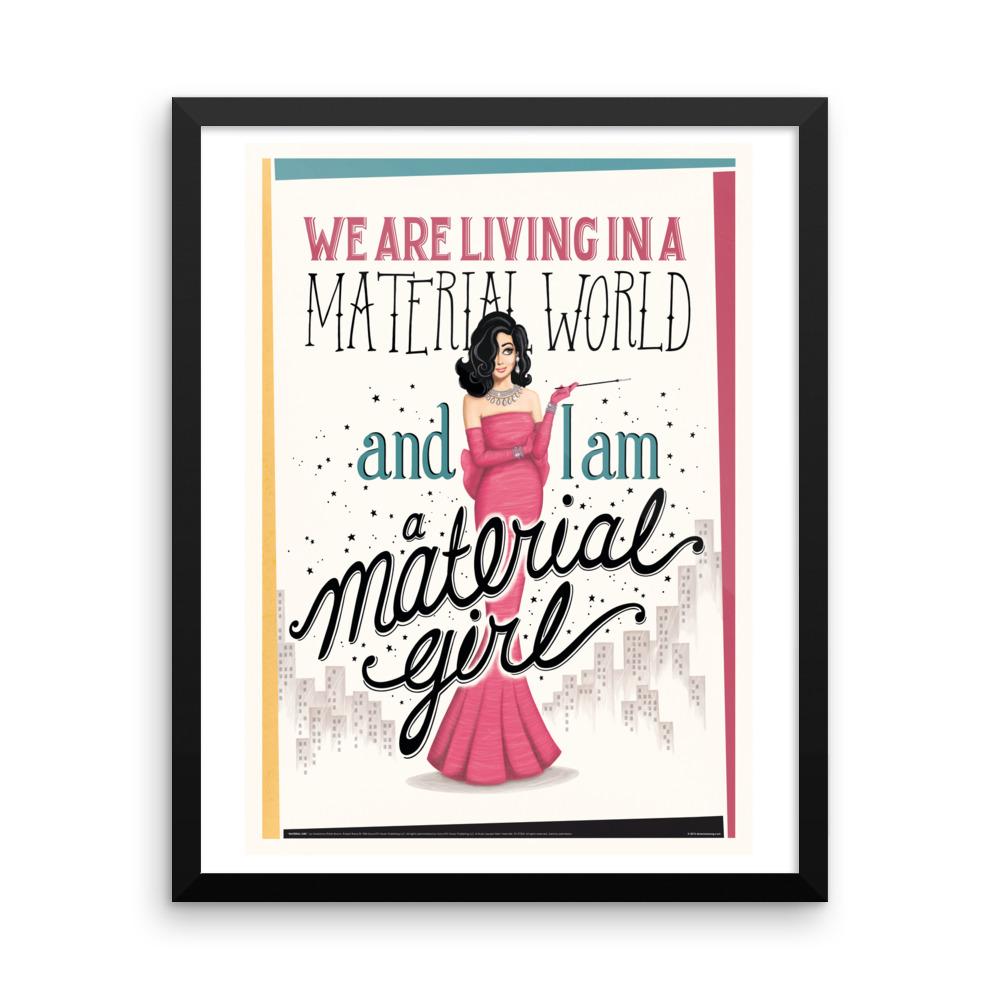 FRAMED Material Girl Art Print - Draw Me a Song