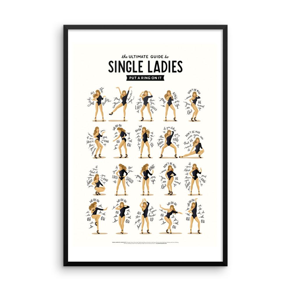 FRAMED Single Ladies Art Print - Draw Me a Song