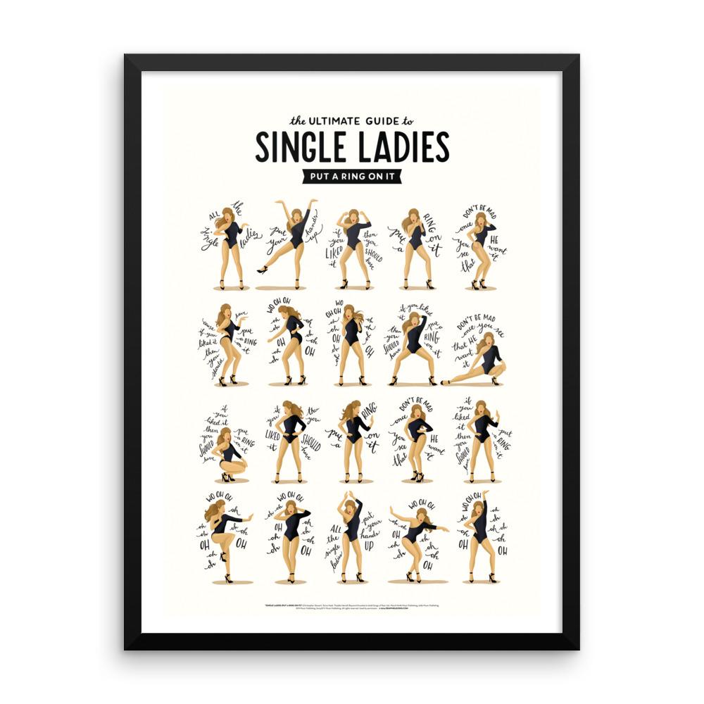 FRAMED Single Ladies Art Print - Draw Me a Song