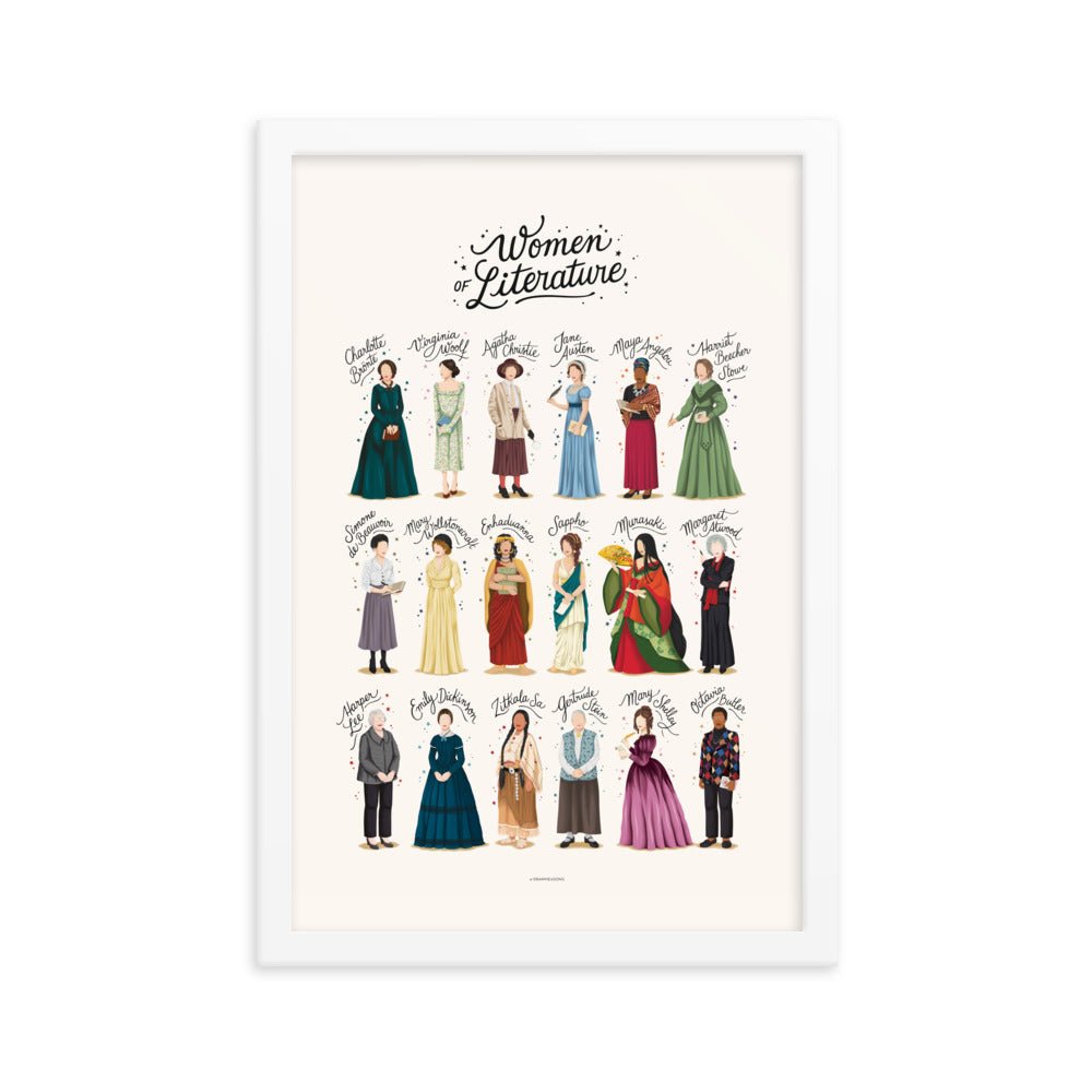 FRAMED Women of Literature Print - Draw Me a Song