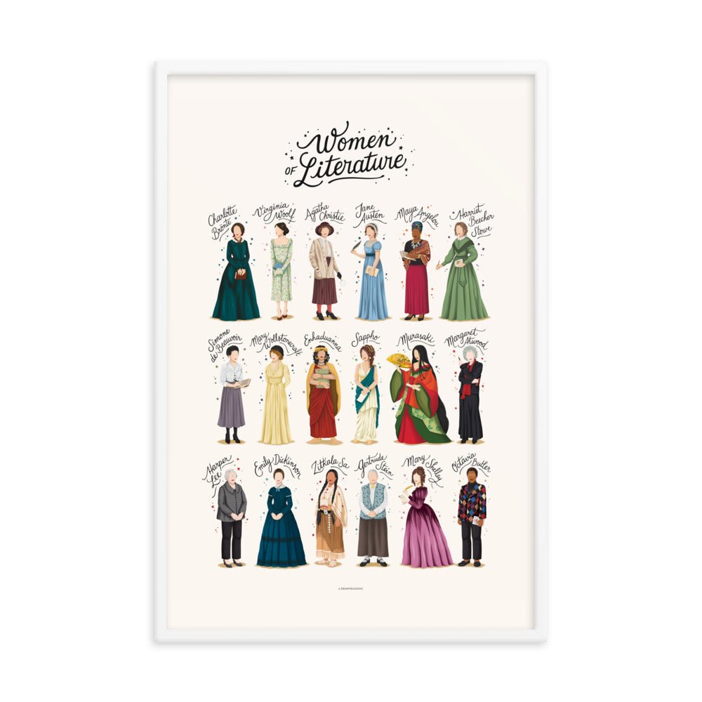 FRAMED Women of Literature Print - Draw Me a Song