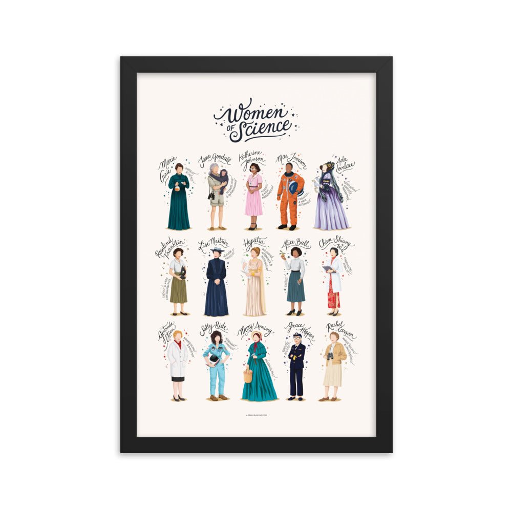 FRAMED Women of Science Print - Draw Me a Song