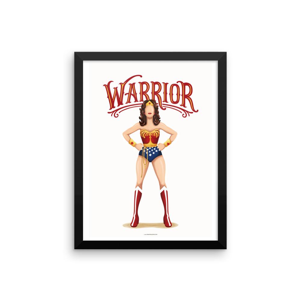 FRAMED Wonder Woman Warrior Print