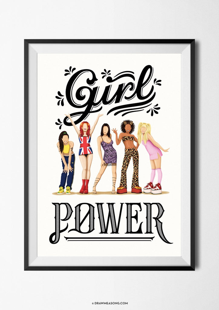 90s Nostalgic Art Print - Spice Girls Girl Power