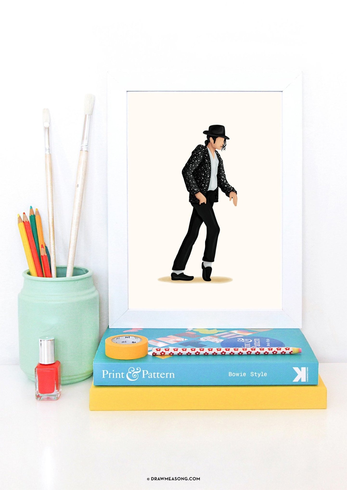 Moonwalk Dance Art Print by Draw Me a Song | Wall Art Poster