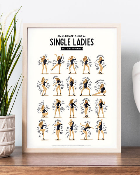 Single Ladies Art Print - Draw Me a Song