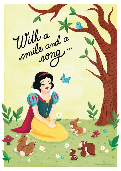 Snow White Art Print - Draw Me a Song
