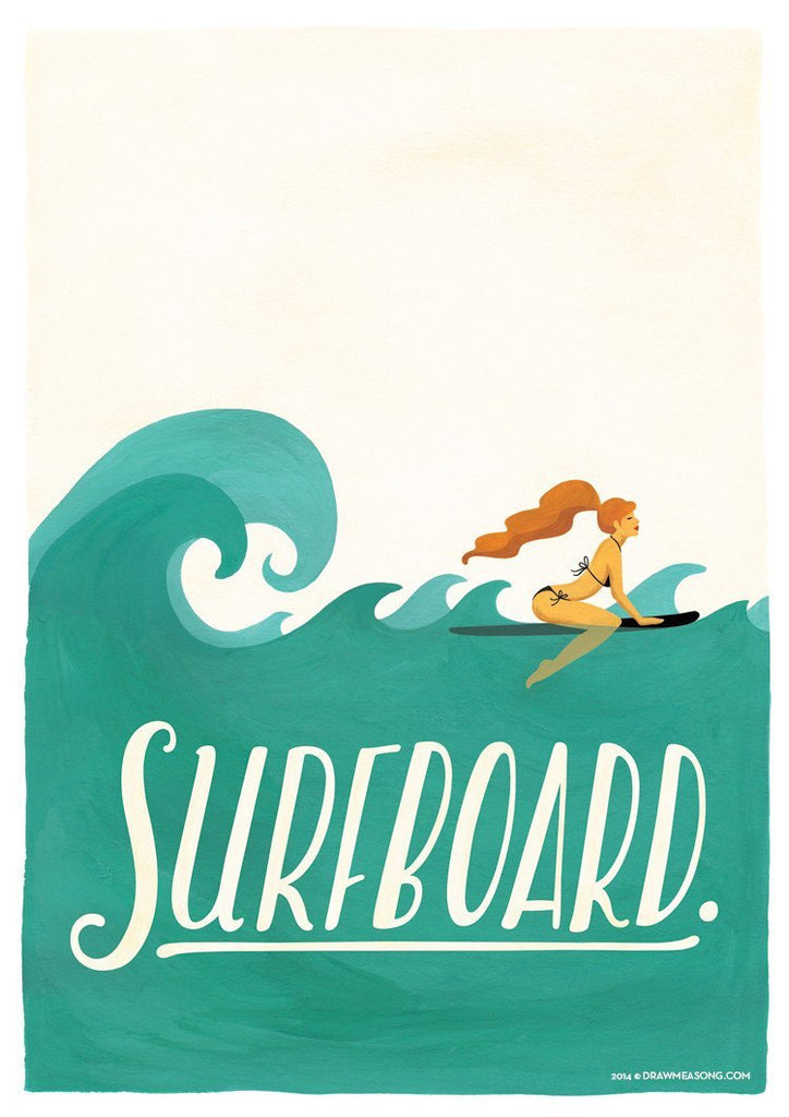 Surfboard Print - Draw Me a Song