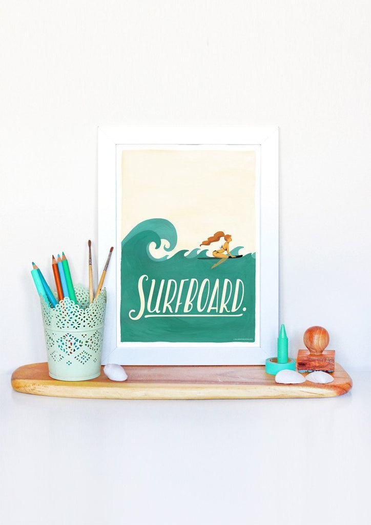 Surfboard Print - Draw Me a Song
