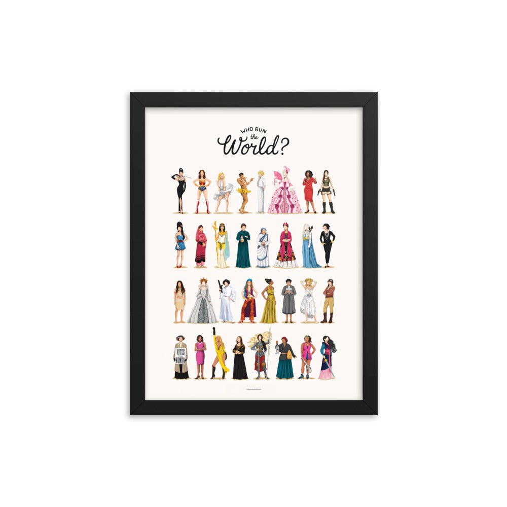 Who Run the World Framed Print - Draw Me a Song